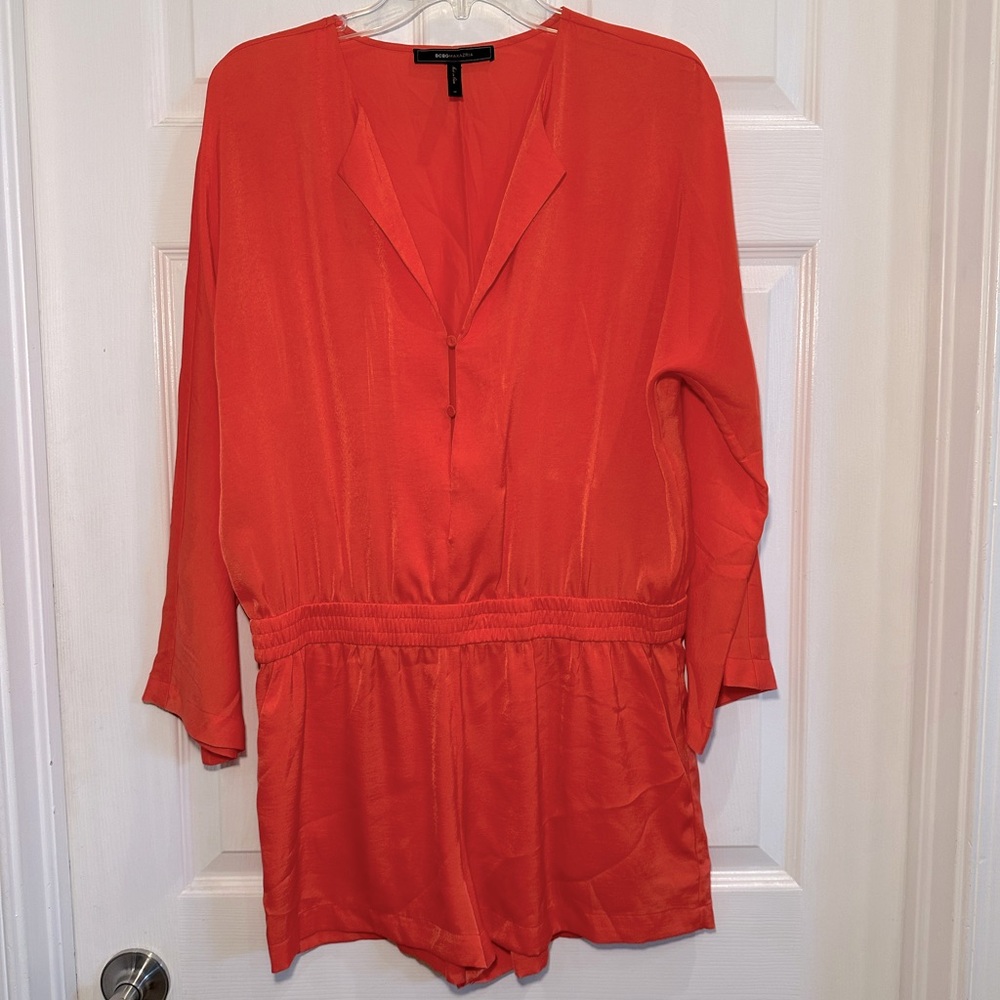 BCBGMAXAZRIA CORAL ROMPER